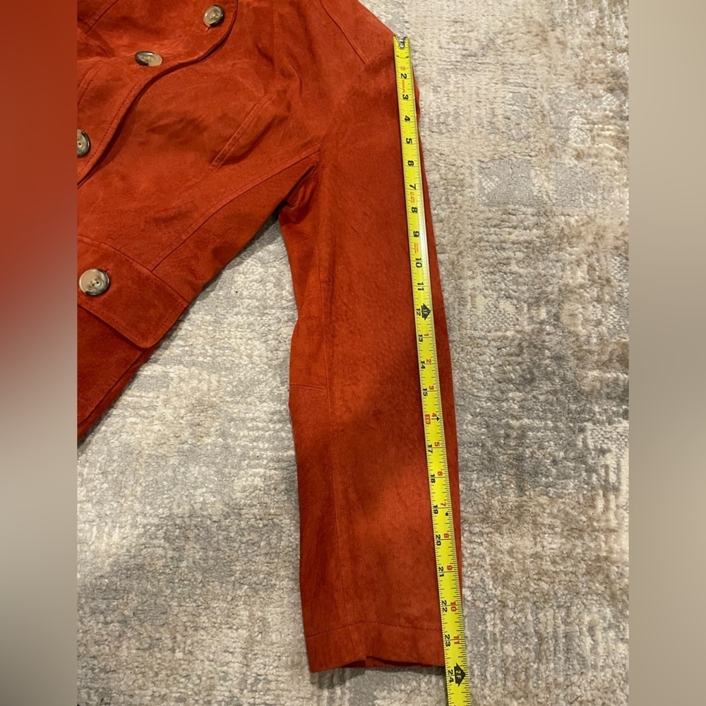 Marshall Field’s Vintage Suede Leather Jacket Women’s Size 10 Rust Color 🍁 - Picture 12 of 12
